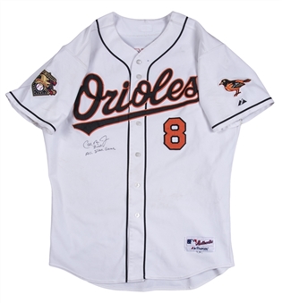 2001 Cal Ripken Jr. All-Star Game Used, Signed & Inscribed Baltimore Orioles Home Jersey Photo Matched To All-Star Game-HR & MVP in Final Game (Ripken LOA & Sports Investors Authentication)